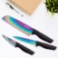 Tomodachi Rainbow Black 12 Piece Knife Set with Matching Blade Guards Titanium