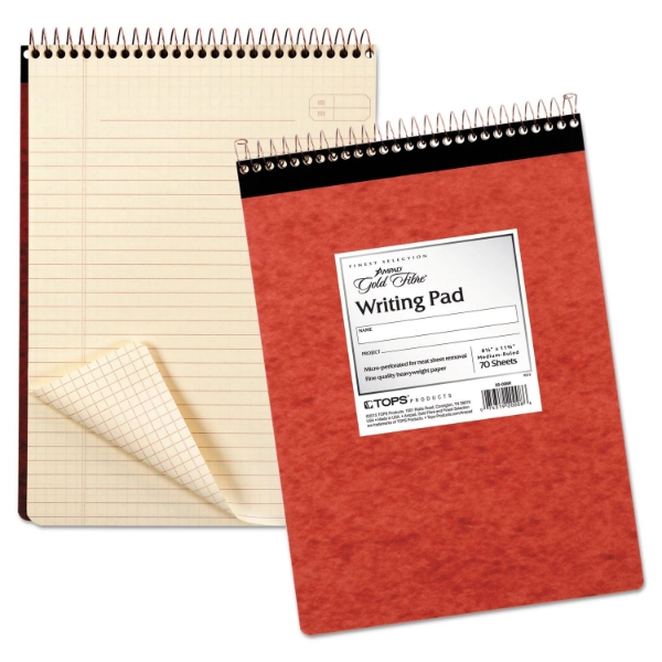 Ampad Gold Fibre Retro Pad Wide Rule 8 1/2 x 11 3/4 Ivory 70 Sheets Pad