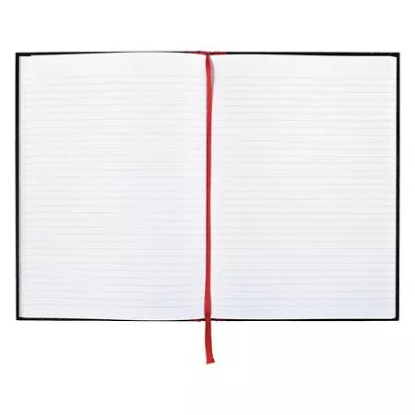 Black n Red Casebound Notebook Ruled 8 1/4 x 11 3/4 White 96 Sheets Pad