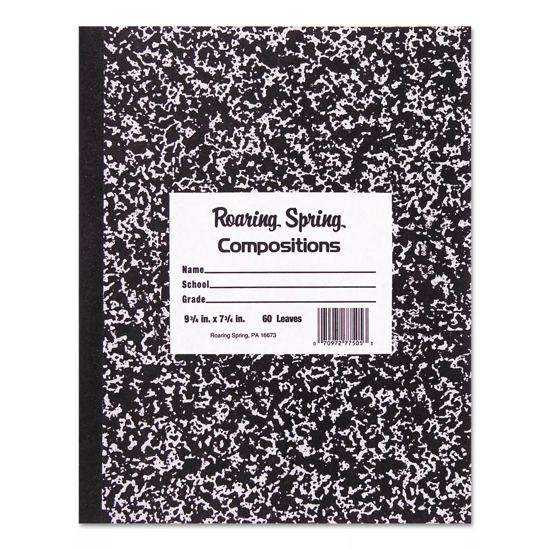 Roaring Spring Marble Cover Composition Book Wide Rule 8 1/2 x 7 48 Pages
