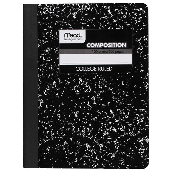 Mead Composition Book College Rule 100 Sheets 6 count