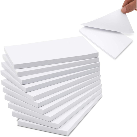 10 Pack Small Blank Memo Pads Plain Writing Notepads Scratch Pad 50 Sheet each 3x5