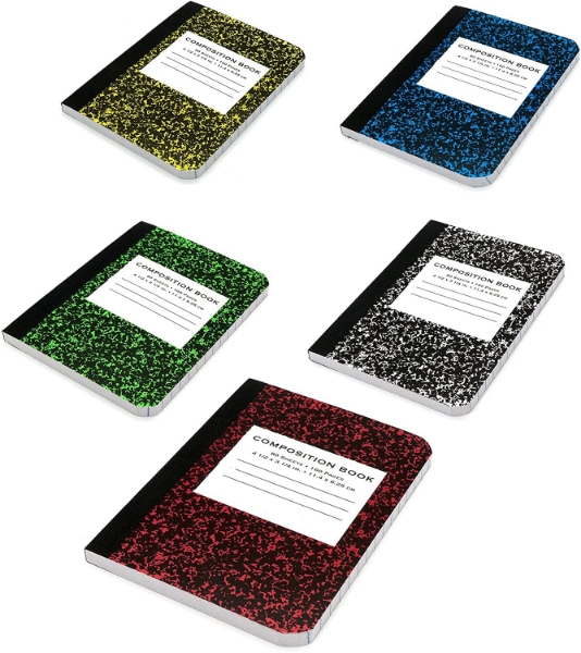 emraw mini marble composition book college ruled paper office dairy note books 80 sheet journals meeting notebook hard covers pack of 8 writing book for school