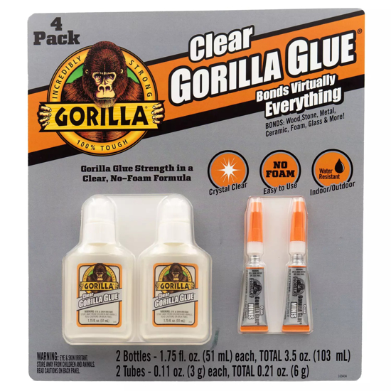 Gorilla Clear Glue 4 Pack