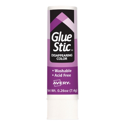 Avery Permanent Glue Stic Value Pack Applies Purple Dries Clear 18 Pack