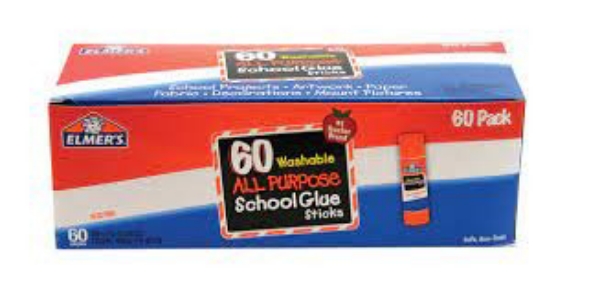 Elmer's Washable All Purpose School Glue Sticks Clear 60ct