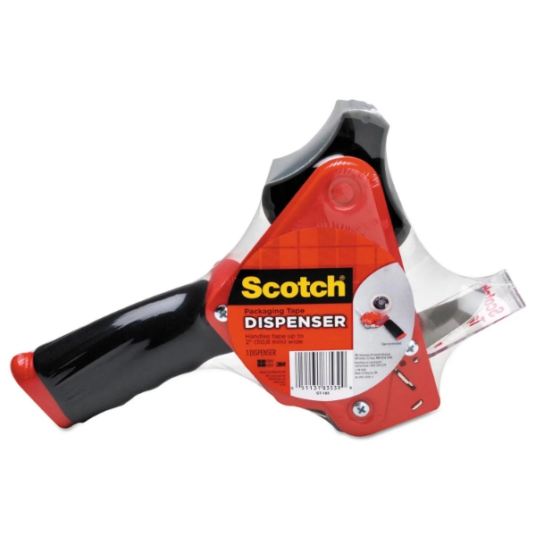 Scotch Transparent Tape Dispenser Value Pack 1 Core Black 12 Pack