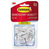 Command Hooks Small 5lb Capacity Clear Plastic Metal Wire 9 Hooks 12 Adhesive Strips