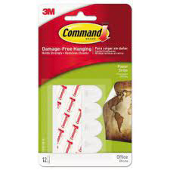 Command Poster Strips Small White 48ct