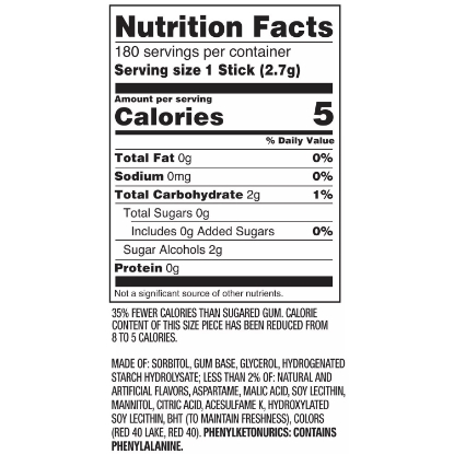 Extra Sweet Watermelon Sugar-Free Gum 15 ct 12 pks