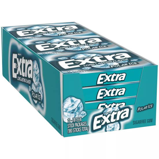 Extra Polar Ice Sugar-Free Gum 15 ct 12 pks