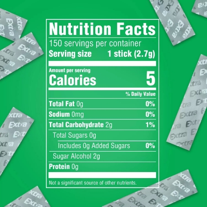 Extra Spearmint Sugar Free Chewing Gum 15 ct 12 pks