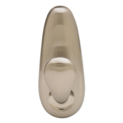 Command Hook Large Capacity Brushed Nickel Finish 1 Hook & 2 Strips