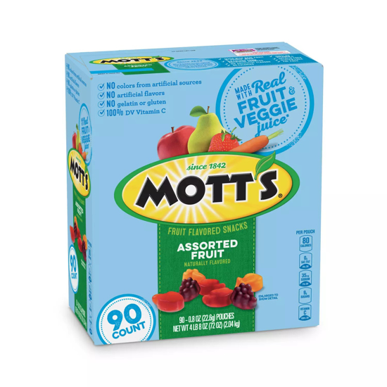 Mott's Medleys Assorted Fruit Snacks Gluten Free 0.8 oz 90 ct
