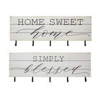 White Wood Sentiment Wall Sign with Hooks 2 piece