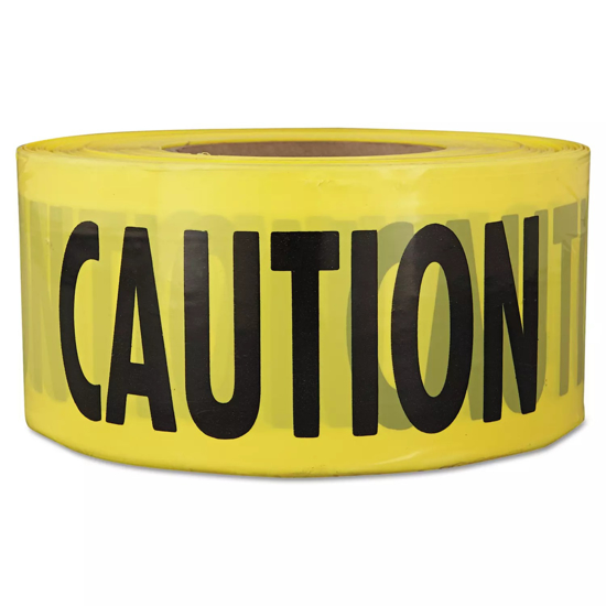 Empire Caution Barricade Tape Yellow and Black 3" x 1,000'