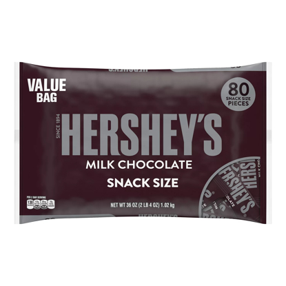 Hershey's Milk Chocolate Snack Size Bars 36oz