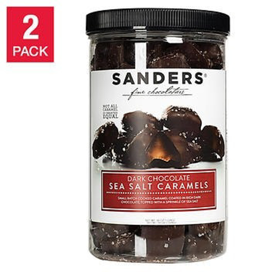 Sanders Dark Chocolate Sea Salt Caramels 36 oz  2 pack