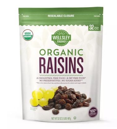 Picture of Wellsley Farms Organic Raisins 2 lbs