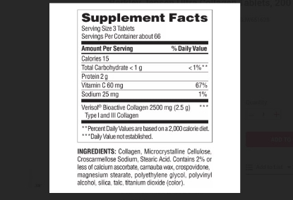 Berkley Jensen Ultra Collagen Tablets 200 ct