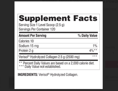 Berkley Jensen Verisol Collagen Powder 10.58 oz