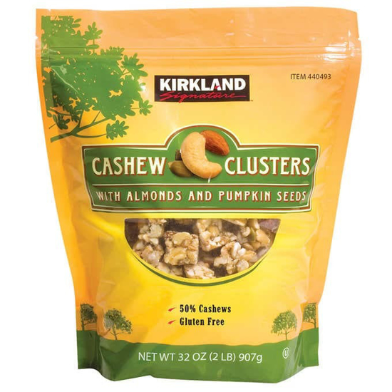 kirkland signature-cashew-clusters 2-lbs