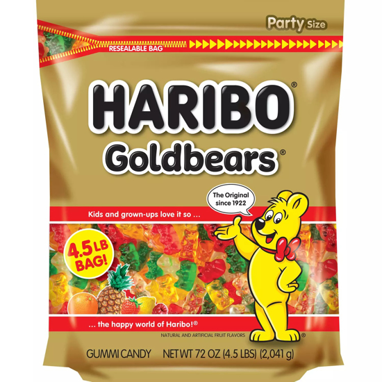 Haribo Gold-Bears Gummi Bear Candy 72oz