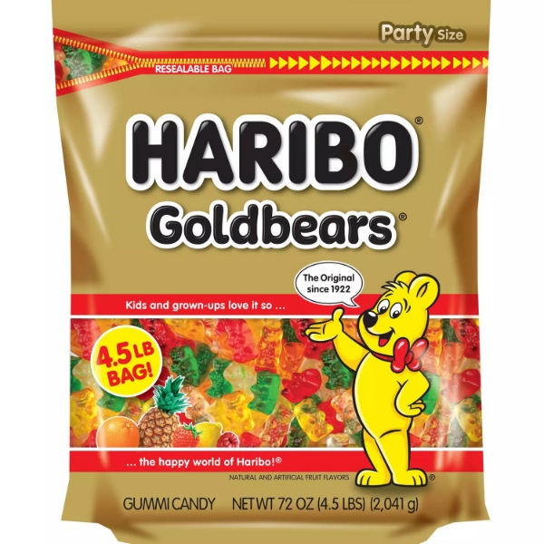 Haribo Gold-Bears Gummi Bear Candy 72oz