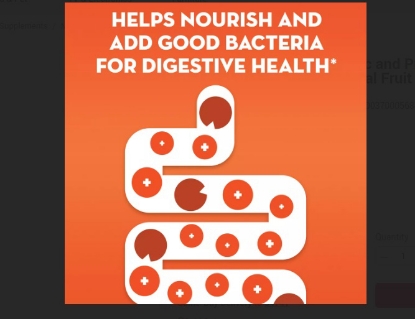 Align Digestive Health Prebiotic and Probiotic Supplement Gummies in Natural Fruit Flavors 90 ct