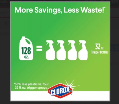 Clorox Clean Up Cleaner with Bleach Spray Bottle 32 oz with Refill Bottle 180 oz