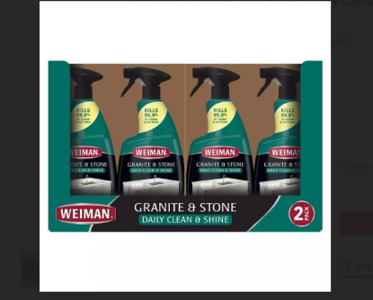 Weiman Granite and Stone Daily Cleaning and Shine Disinfectant 2 pk