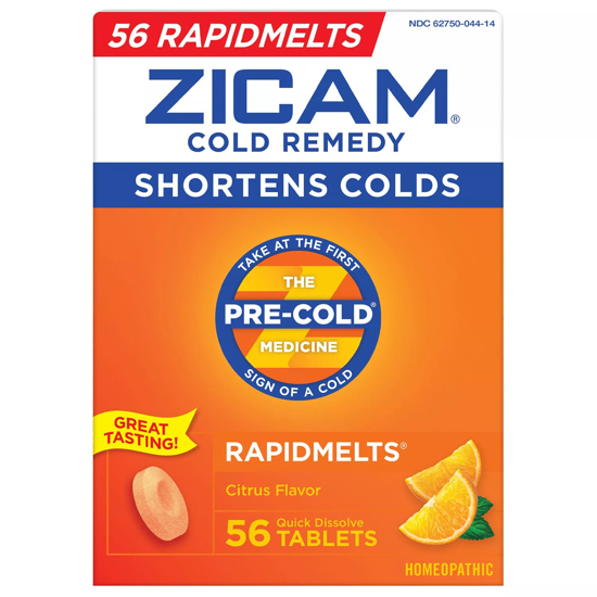Zicam Cold Remedy RapidMelts Citrus Flavor Quick Dissolve Tablets 56 ct