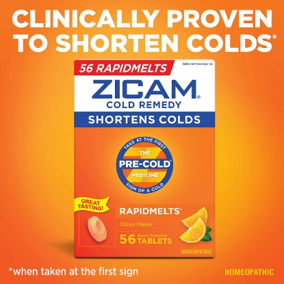Zicam Cold Remedy RapidMelts Citrus Flavor Quick Dissolve Tablets 56 ct
