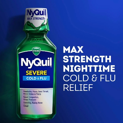 Vicks DayQuil and NyQuil SEVERE Cold & Flu Relief Liquid Choose a Flavor 12 fl oz 3 pk