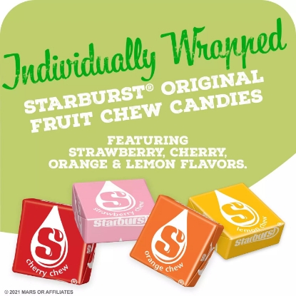 Starburst Original Fruit Chewy Candy Bulk Jar 54 oz