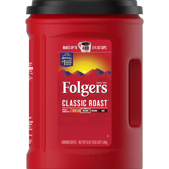 Folgers Classic Roast Ground Coffee 51 oz