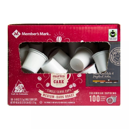Member's Mark Colombian Supremo Coffee Single-Serve Cups 100 ct