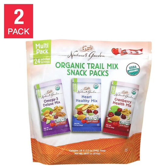 Nature's Garden Organic Trail Mix 24-count 2 pack