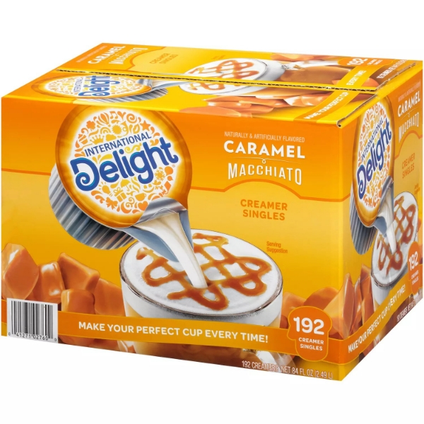 International Delight Caramel Macchiato Coffee Creamer Singles 192 ct