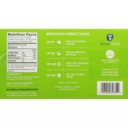 Luzianne Decaffeinated Tea 96 ct