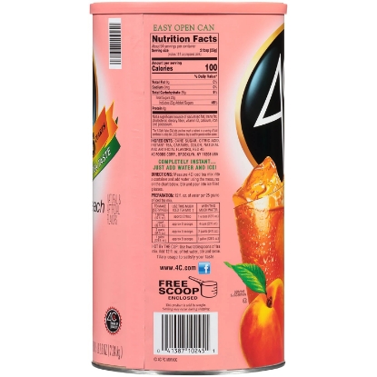 4C 35 QT Peach Iced Tea Mix 82.6 oz
