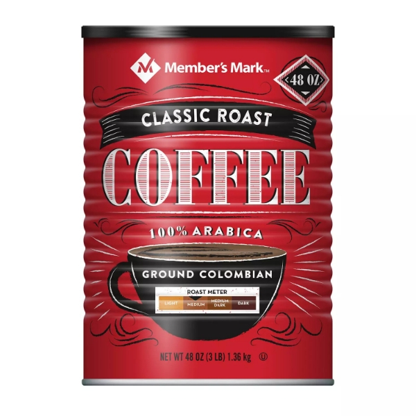 Member's Mark Classic Roast Ground Coffee 48 oz