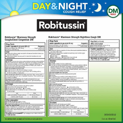 Picture of Robitussin Dm Max Day 8oz & 4 Oz. Dm Max Night 8oz