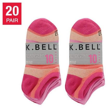 Picture of K Bell Ladies No Show Sock 20 pair