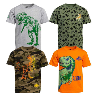 Jurassic World Kids 4 pack Tee