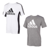 adidas Youth 2 pack Performance Tee White and Gray