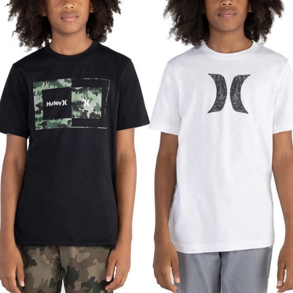 Hurley Youth 2 pack Short Sleeve Tee Black