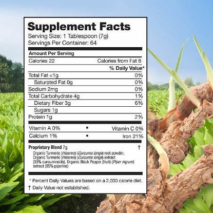 Picture of Feel Good USDA Organic Turmeric Powder, 16 Ounces