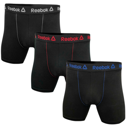 Reebok Men's Cotton Stretch Boxer Brief 3 Pack