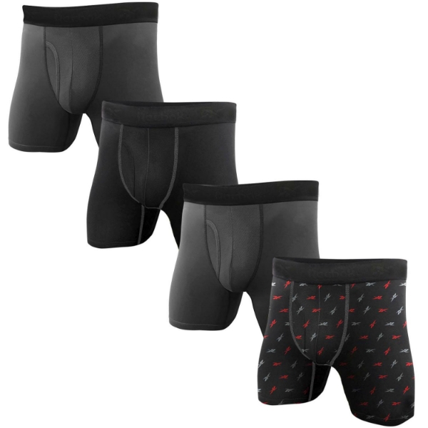 Reebok Men's 4-Pack Performance Boxer Brief